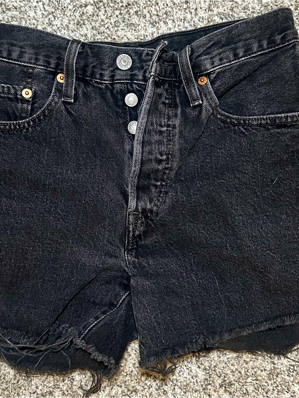 Women’s Levi’s Premium 501 Black Denim Shorts
